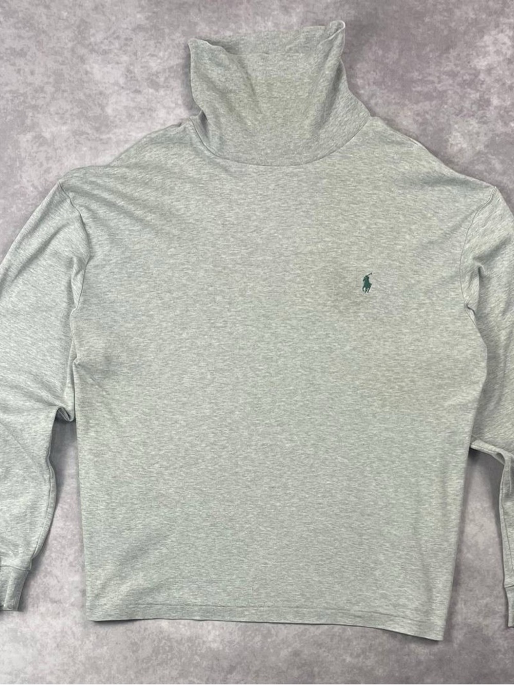 [299] Polo Ralph Lauren Turtleneck Cotton Grey Pony Logo Mens XL